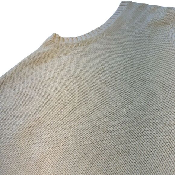 Land's End Women's Preppy Coastal Butter Yellow Knit V Neck Vest, XL - Picture 4 of 7